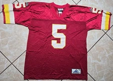 Vintage Apex One Washington Redskins Heath Shuler #5 Red Football Jersey Mens XL