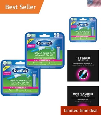Instant Oral Pain Relief Maximum Strength Kit for Toothaches | 50-Count per p...