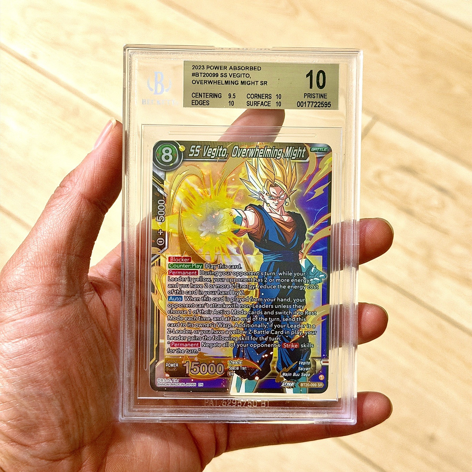 SS Vegito, Overwhelming Might BT20-099 Dragon Ball Super Power Absorbed trading card — raw and PSA graded price guide