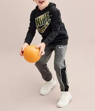 NEW Nike Boy's Kids Size 4 Iron Grey Colorblock Track Pants 86H095-W1X -NWT