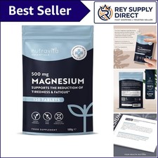 Letterbox Friendly  Magnesium 500mg - 120 Tablets for Wellbeing & Energy 0.18 per thousand milligrams
