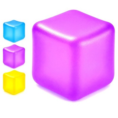 Premium Big Cube Squishy   Slow Rising Ice Cube Fidget , Filled Sensory Squee...