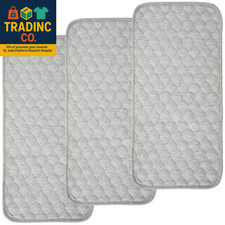 Quilted Thicker Waterproof Changing Pad Liners 3 Count Gray 13  X 27  