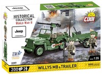 Cobi® 2297 - Willys Mb & Trailer MilitäR Fahrzeug Armee