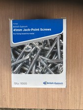 41mm Jack Point (Speed Tip) Drywall Wall Screws. Quantity 1000 Per Box. New