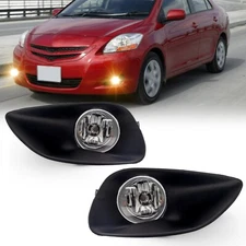 Fog Lights Assembly Compatible With Toyota Yaris 4-Door Sedan 2006-2008