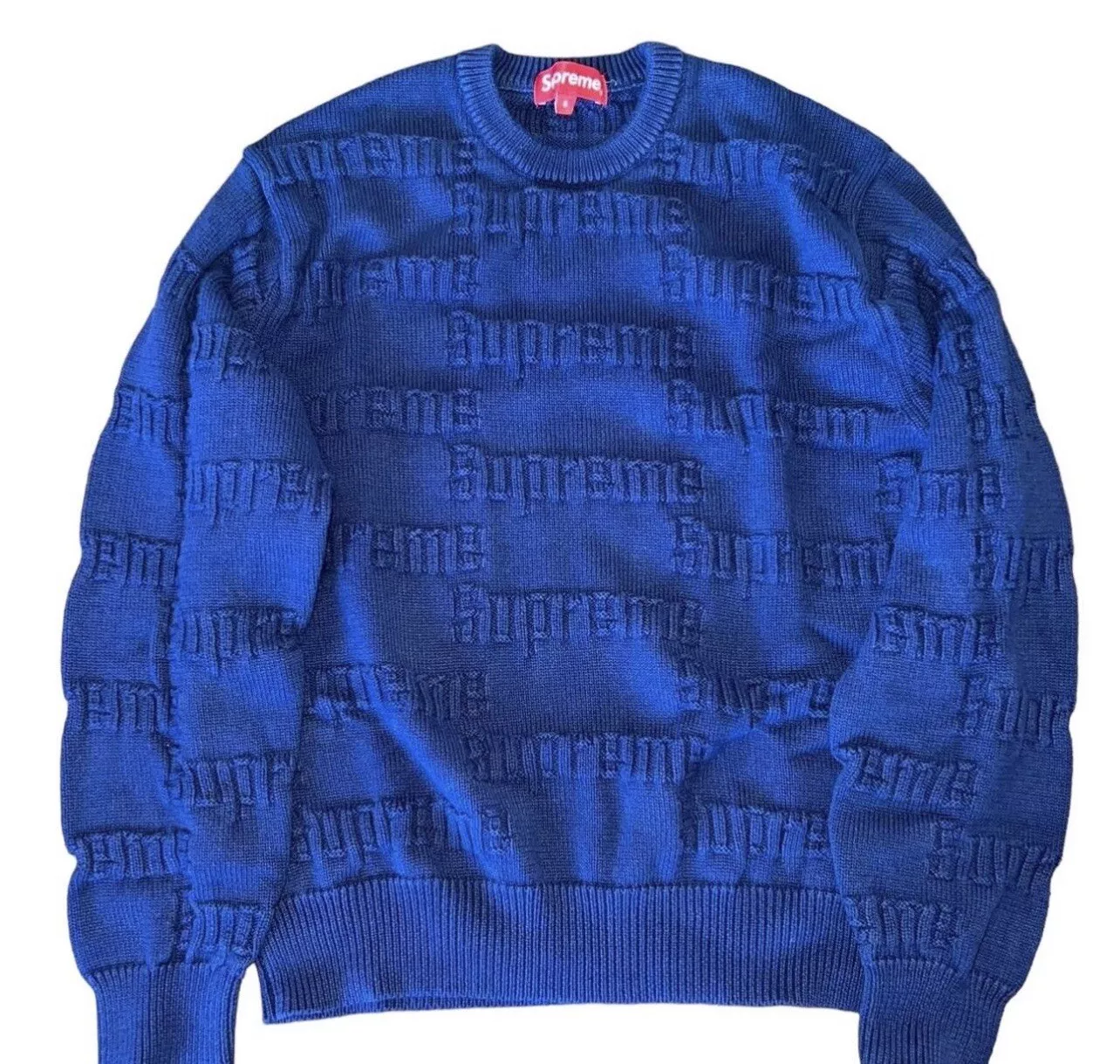 Pull marine logo surélevé Supreme taille M   19fw