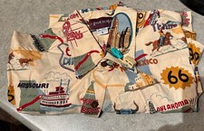 Route 66 Retro Theme Button Down Shirt Size Small