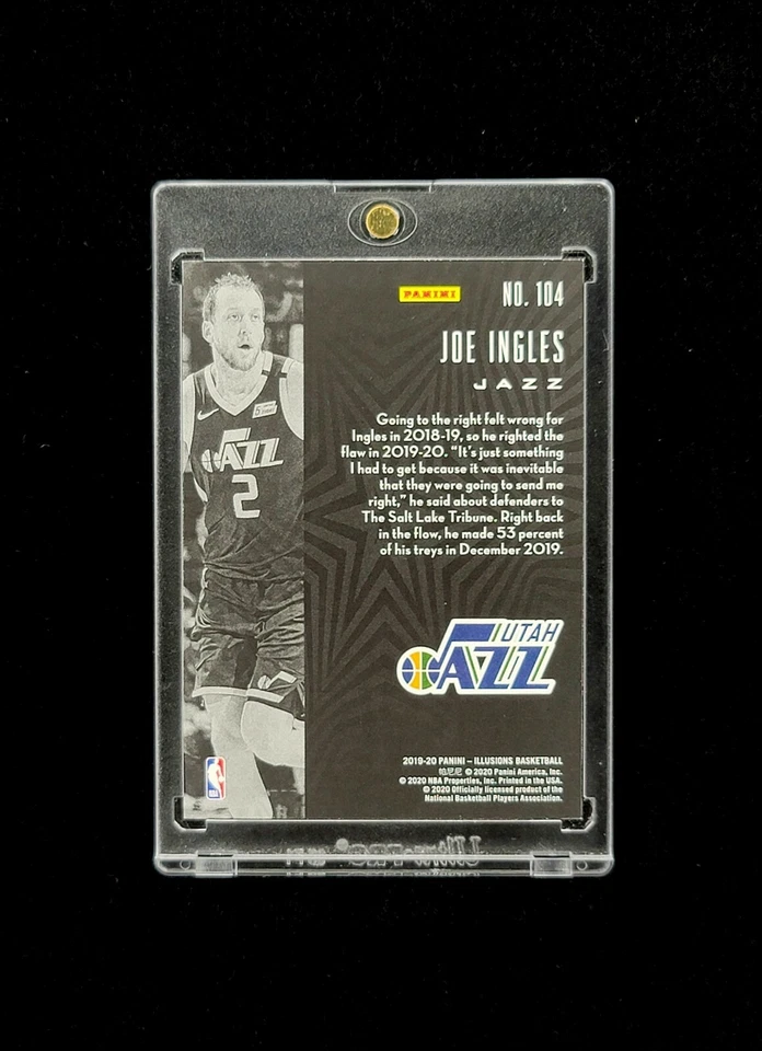 Joe Ingles - 2019-20 NBA Panini Illusions Holo - #104 - Utah Jazz - 🔥Sapphire🔥 - Image 2 of 2