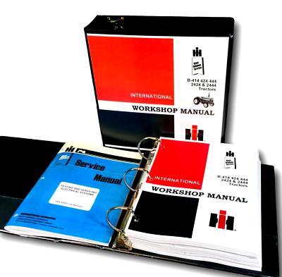 International B-414 424 2424 444 2444 Tractor Service Manual Set Repair Workshop