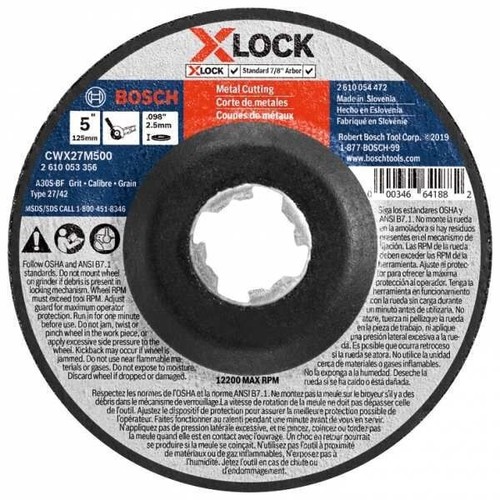 Bosch X Lock 5", Metallschneiden, 2,5 mm stark