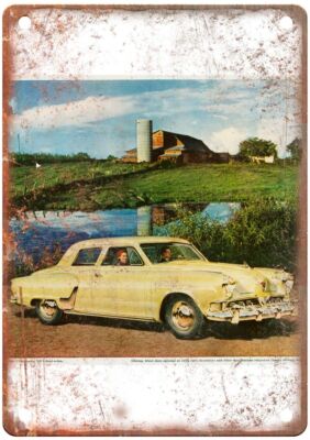1952 Studebaker Vintage Automobile Ad Retro Look Reproduction Metal Sign A2734