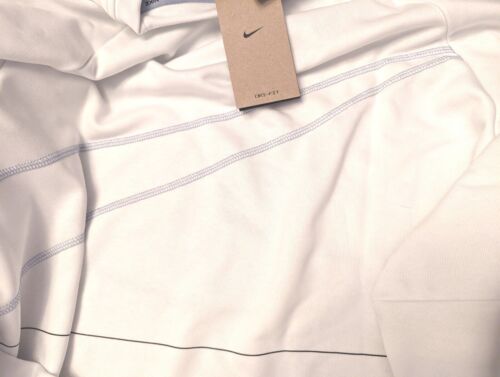 Top fitness in pile Nike Dri-FIT da uomo a maniche lunghe (DQ6622-121) bianco taglia 2XL nuovo con etichette! - Foto 5 di 13