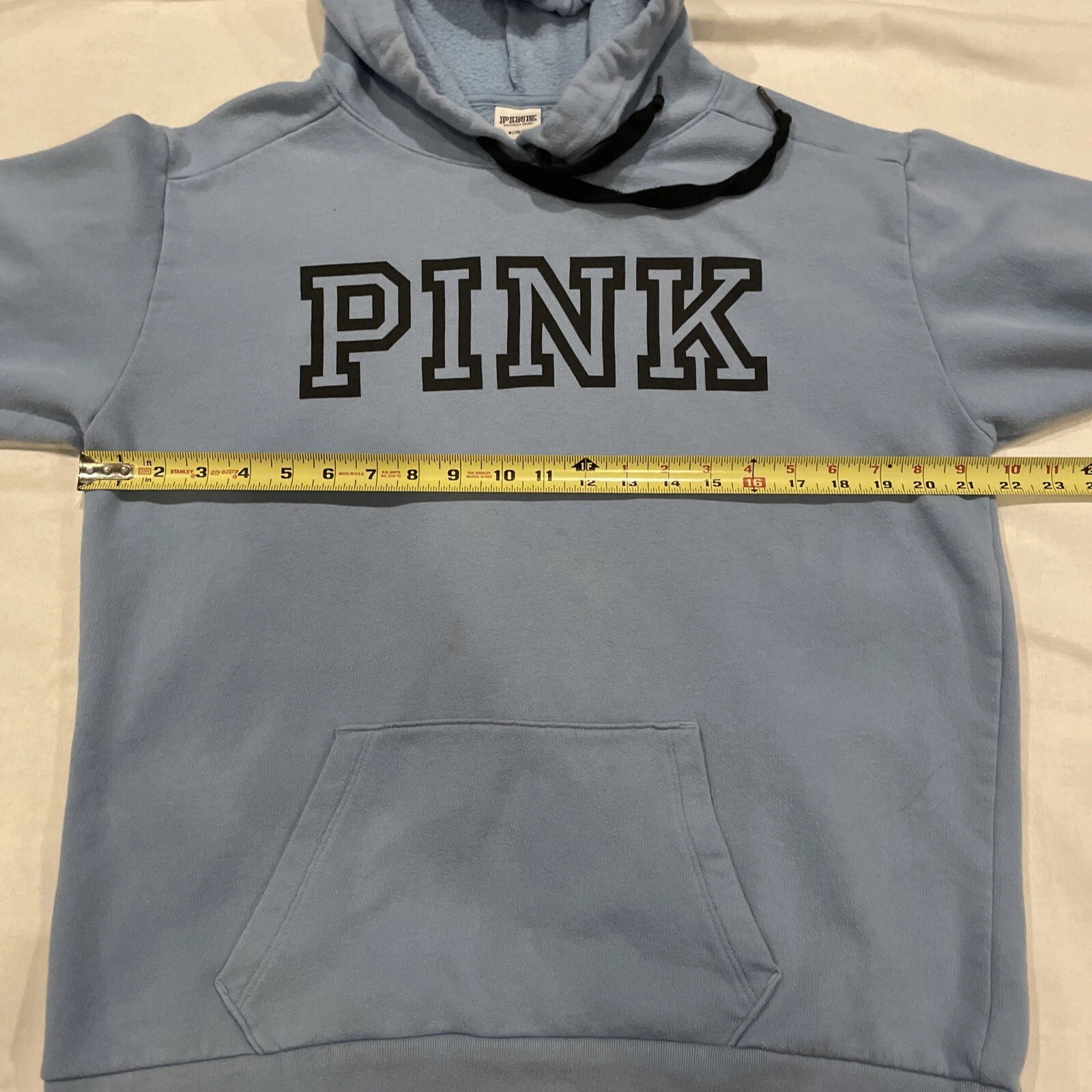 UNDERCOVER ROSA Victorias Secret Pullover Felpa con Cappuccio Donna Taglia Media M Blu