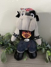 Vintage 1998 Harley Davidson Motorcycles Biker Bulldog Dog Stuffed Plush Animal