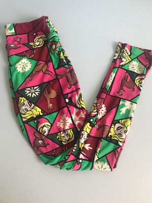 Lularoe Christmas 2022 Lularoe Christmas Holiday Leggings Mrs Deanne Clause Reindeer Snowflakes Os  L30 | Ebay
