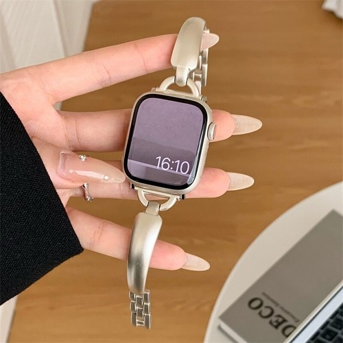 Pulsera de metal de lujo para mujer para Apple Watch Ultra 10 9 8 7 6 correa de pulsera - Imagen 1 de 29