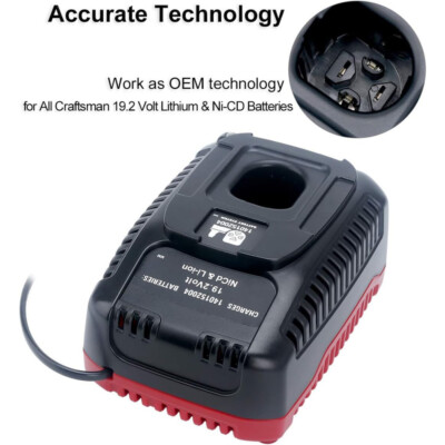 #ad Fast Charger For Craftsman C3 19.2 Volt Lithium NiMh XCP Battery 140152004 11375 $20.89