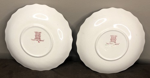Set of 2 Vintage COPELAND SPODE England Rosebud Chintz SAUCERS 5 1/2" Fine China - 第 2/10 張圖片