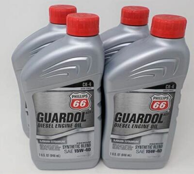 Phillips 66 15W40 Guardol Diesel Oil Quart 1077867 (Pack of 4)
