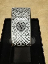 Rocky Patel Burn Double Jet Lighter - White with Gunmetal Plates - New