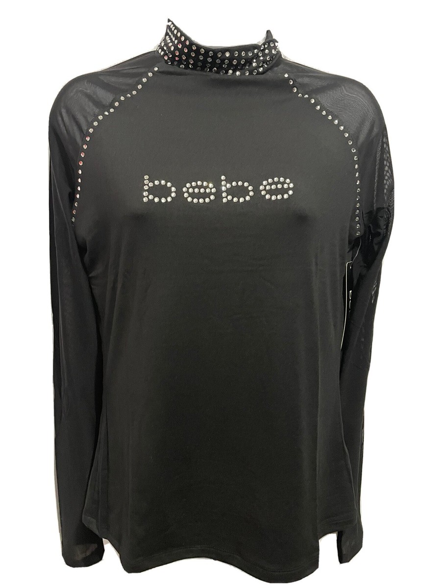 bebe logo tops Exclusive of Decoration,black,size(L)#241C | eBay