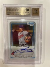 2011 1st Edition Bowman Chrome Draft Prospect Autographs Francisco Lindor Gem 10