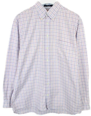 Gant Hill Twill Regular Fit Chemise Homme XL à Carreaux Bouton Bas Décontracté - Photo 1/4