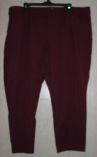 NEW WOMENS OLD NAVY HIGH-RISE PIXIE NEVER-FADE BURGUNDY PANT W/ POCKETS SIZE 26