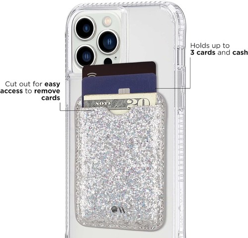 CaseMate Magnetic Card Holder for MagSafe Sparkle Glitter for iPhone - 第 2/3 張圖片