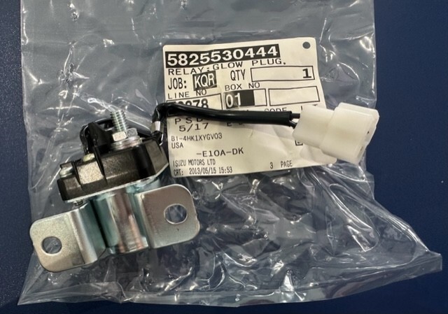 Isuzu 4HK1 Diesel Engine Glow Relay Plug 5825530444, 12V | eBay