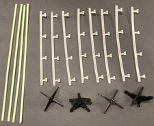TYCO Lot of 12 Glow in The Dark Guard Rails for Slot Car Track, bridge supports