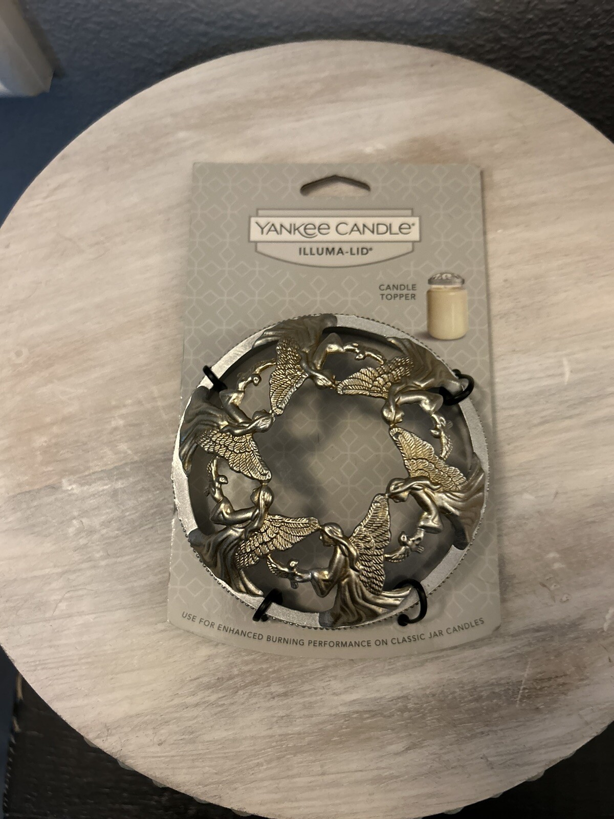 Yankee Candle Illuma Lid Topper Pearl Angel Gold Silver Trumpets New Vintage eBay