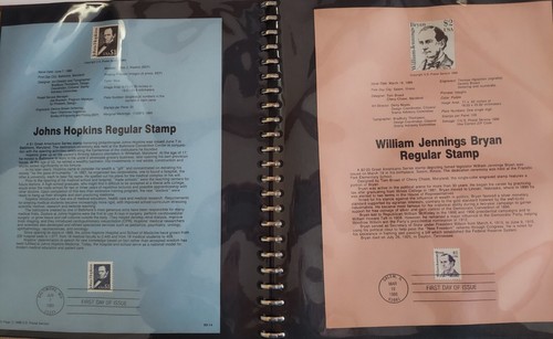 Stamps 1986-94 United States 1st First Day Issue Souvenir Pages, Historical Ppl. - Picture 12 of 24