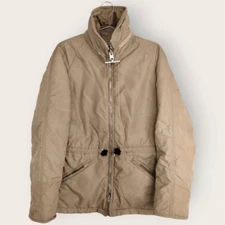 Vtg 90s | Mighty Mac Jacket Mens Sz 38 | Tan Quilted Lined Coat Puffer Goose
