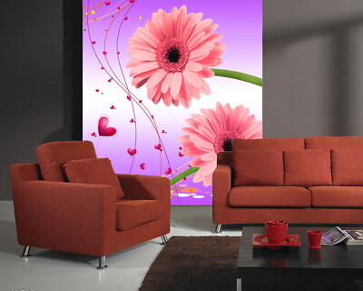 3D Love Flower Branch G17599 Wallpaper Wall Murals Removable Self-adhesive Honey