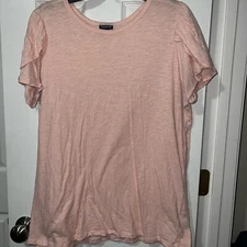 Torrid Size 1 Pink Tulip Sleeve T-shirt 