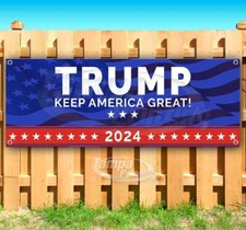 TRUMP KEEP AMERICA GREAT 2024 Advertising Vinyl Banner Flag Sign Many Sizes MAGA
