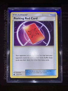 Peeking Red Card 97/111 Trainer Pokemon Card Sword & Shield Crimson