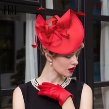 Women 1950s Vintage Look Polyester Saucer Headpiece Fascinator Cocktail Hat T430