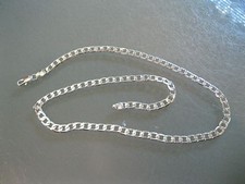 6MM Silver plated CUBAN LINK Necklace Chain 21" inch Men Women 6 MM
