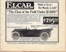 1916 Elcar Touring Car Ad/ 809 W Beardsley Ave, Elkhart IN