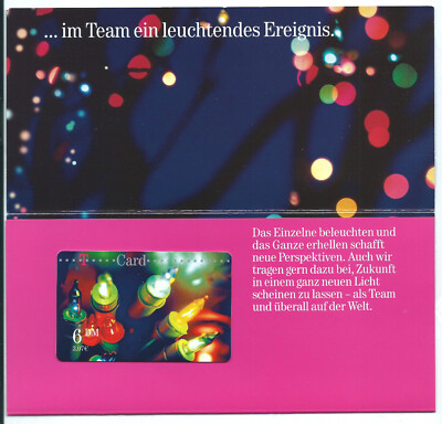 TC K 18 (09.01) T-Card Weihnachten 2001 / Lichterkette im Folder NEU ** MINT