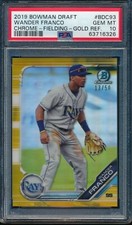 PSA 10 WANDER FRANCO 2019 Bowman Chrome Draft GOLD REFRACTOR #/50 RC GEM MINT
