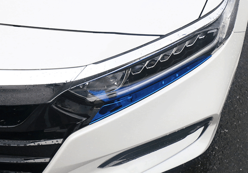 For Honda Accord 10th 2018-2022 Blue Titanium Front Headlight Lamp Eyebrow Trim - Bild 4 von 9