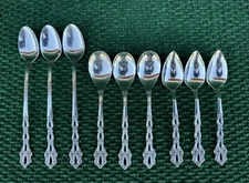 Mixed Lot 9 Spoons CHANDELIER Oneida Community Ice Tea, Ice Cream, Grapefruit