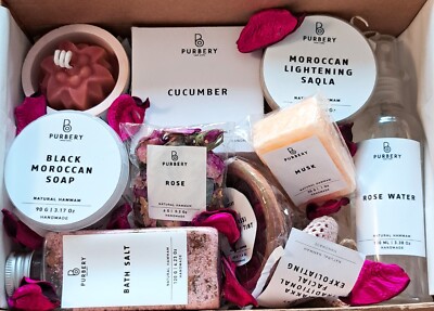 Women Gift Set Bath Body Soap Cleansing Kit Moroccan Spa Hammam Personal Care