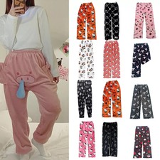 Frauen Kawaii Hello Kitty Pyjama Hose Flanell...