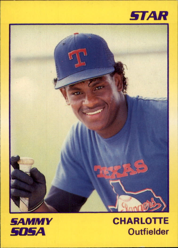 1990 Star #61 Sammy Sosa Charlotte Rangers Minor League Rookie