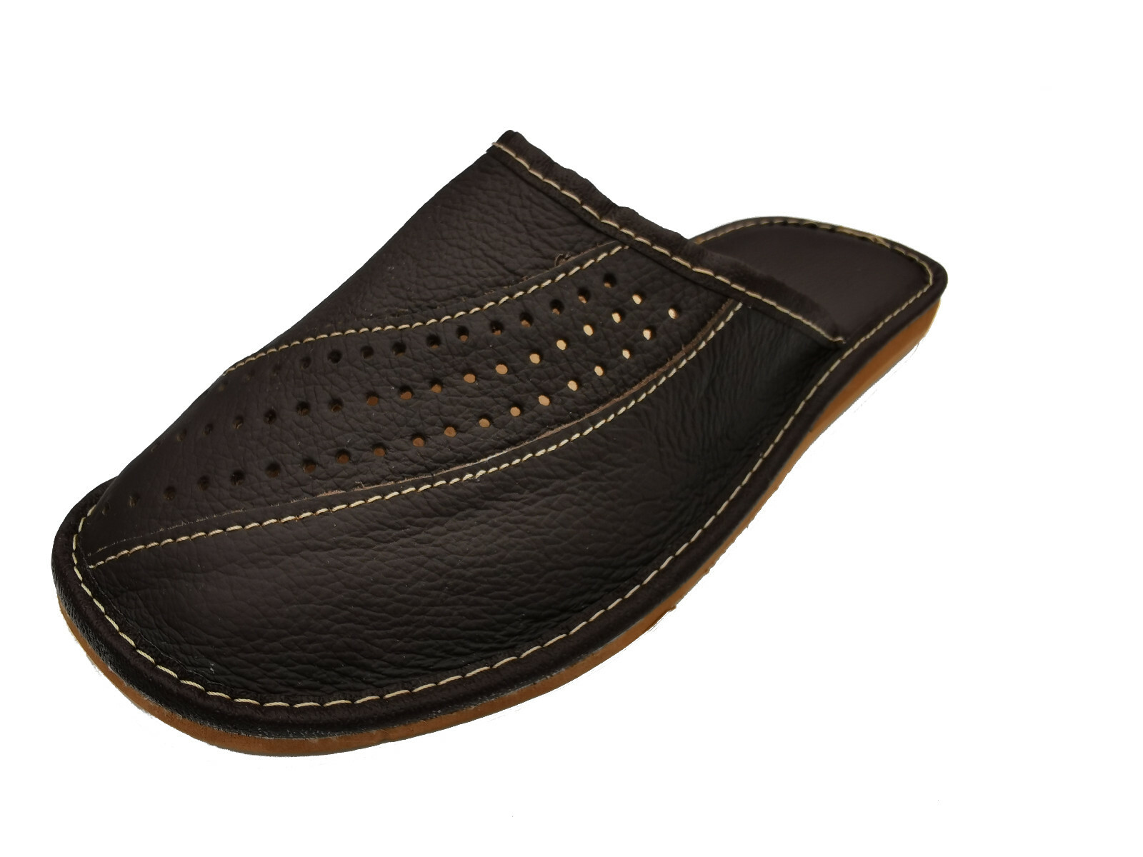 Mens 100 Genuine Real Leather Slippers Slip on Gift UK Size 6 7 8 9 10 11 12 eBay